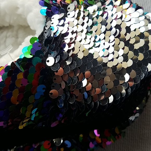 NWOT 2/$15 Rainbow/ Silver sequins sleepers - Picture 3 of 14